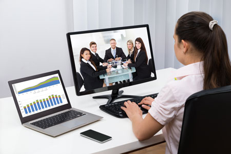 Office video conference.